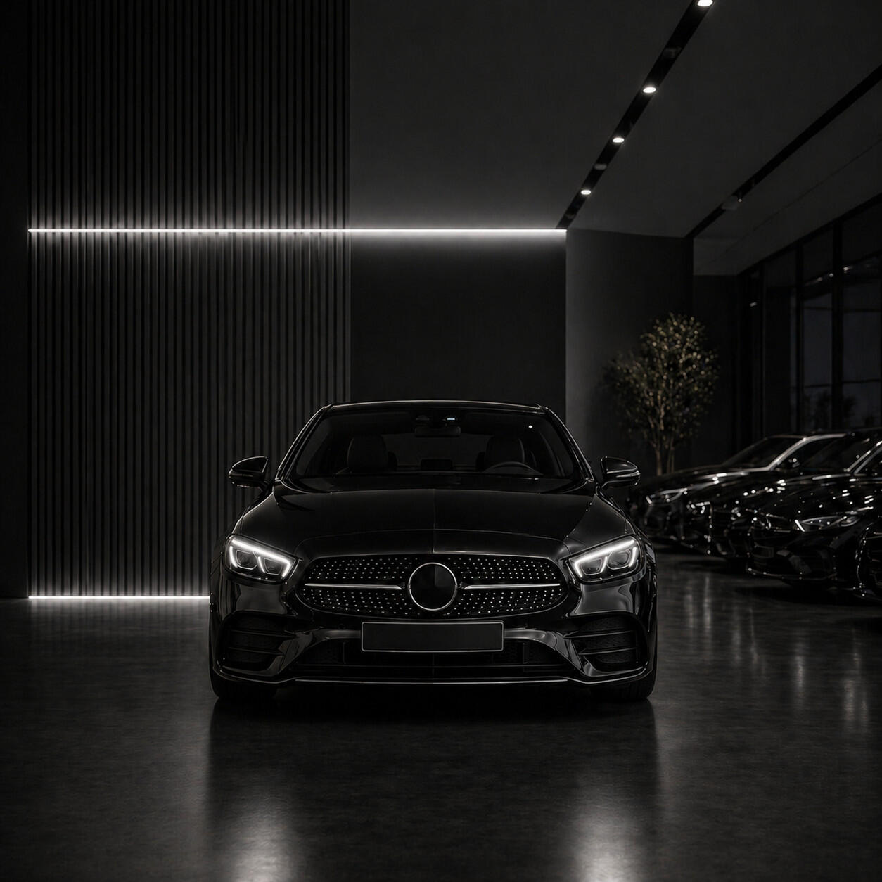 Luxusauto im Studio mit Details